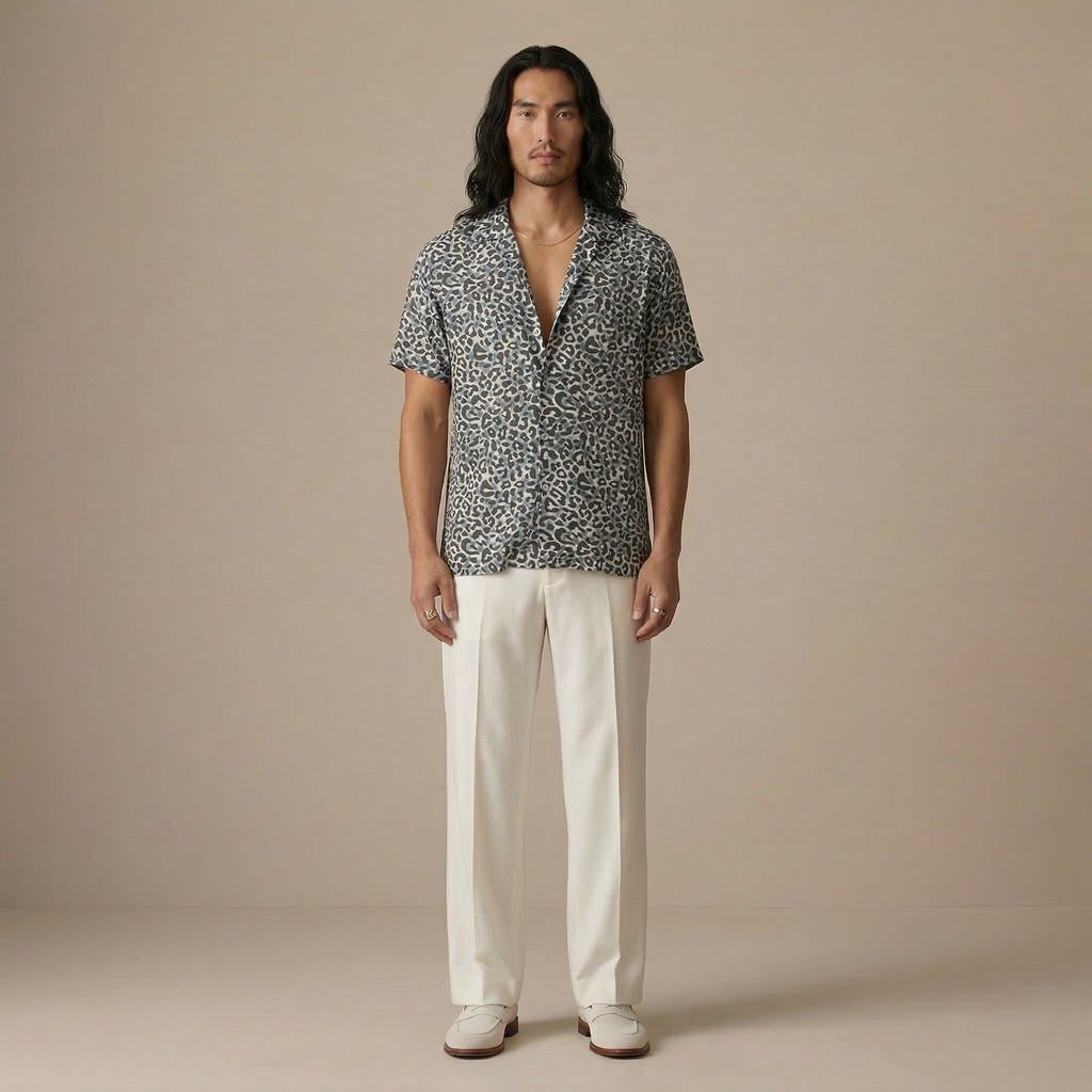 Cool Grey Sol Rayon Shirt