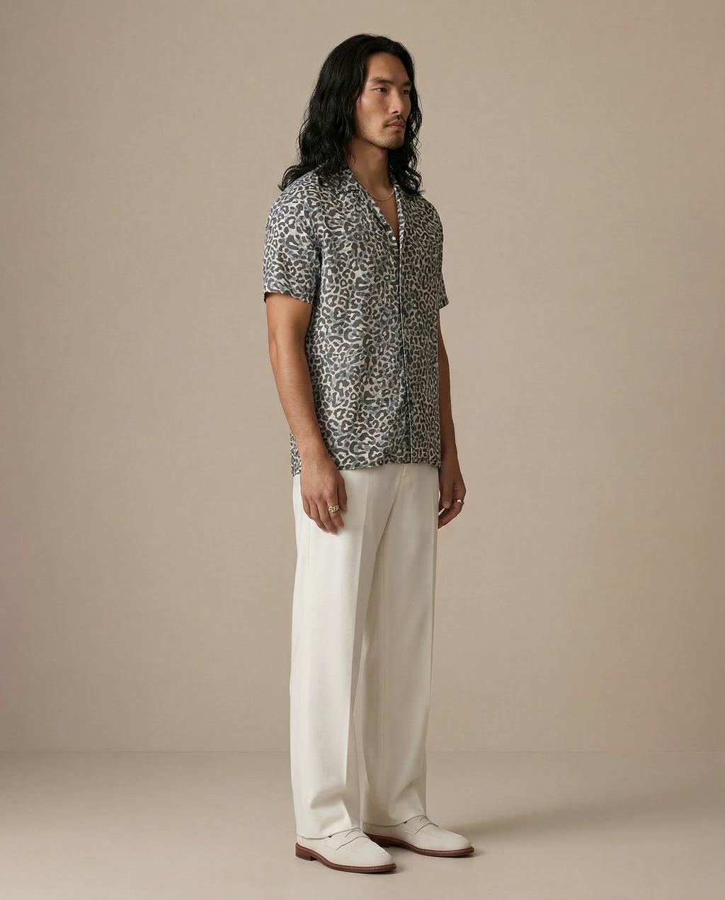 Cool Grey Sol Rayon Shirt