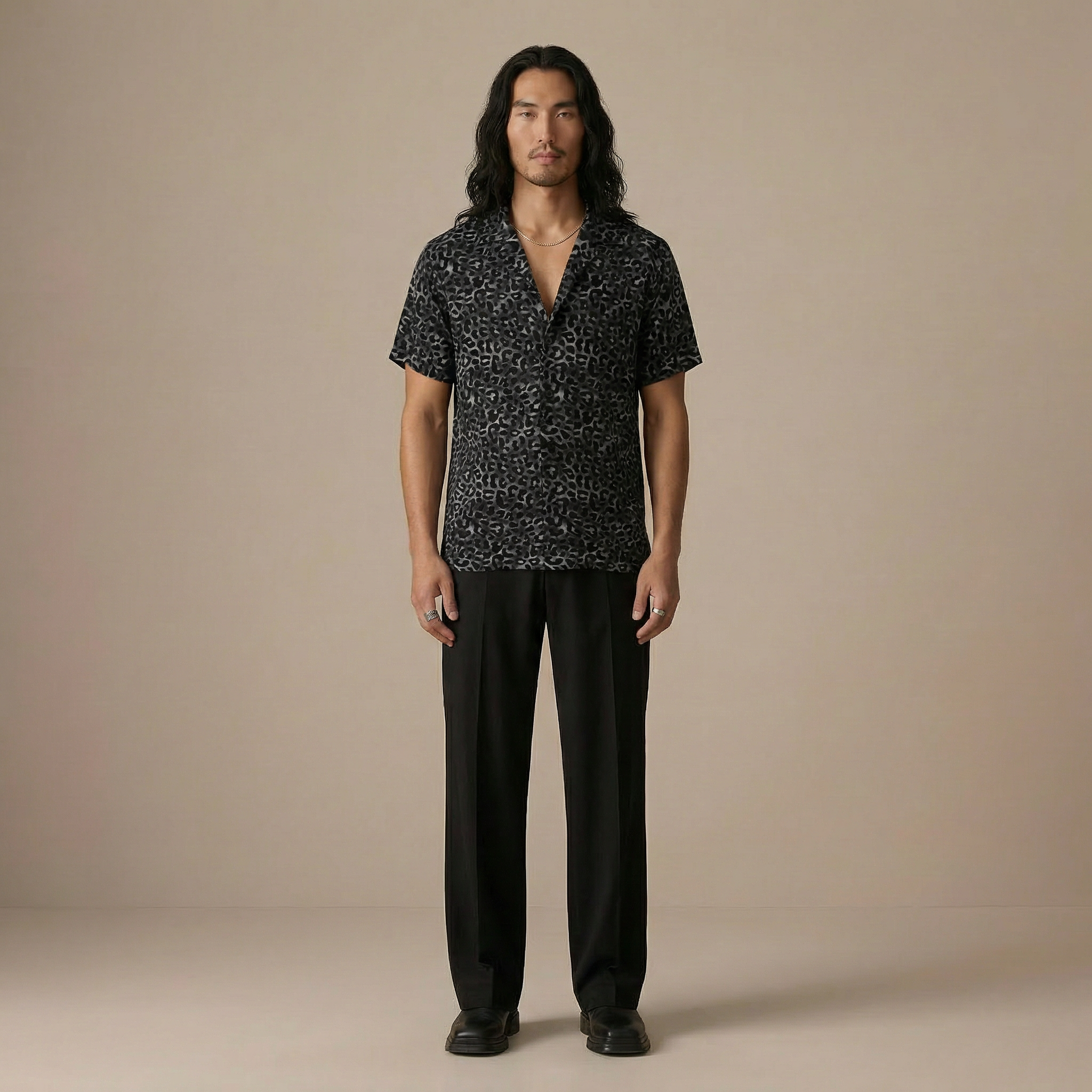 Charcoal Sol Rayon Shirt